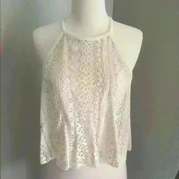 Lace Halter Top - Picture 1 of 4